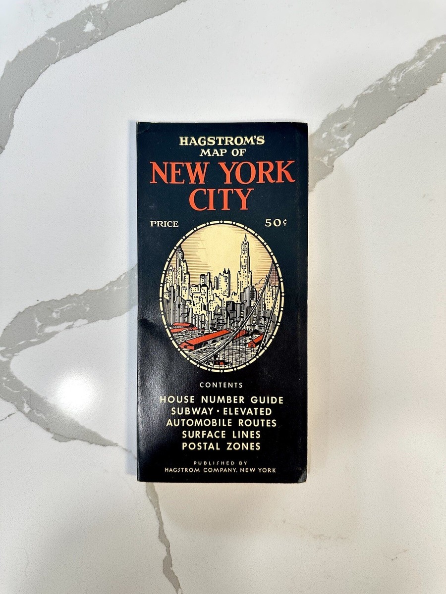Vintage Hagstrom Map of New York No. 2000A House Number and