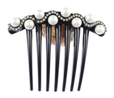 Clear Austrian Rhinestone Crystal Swirl Bridal Hair Comb