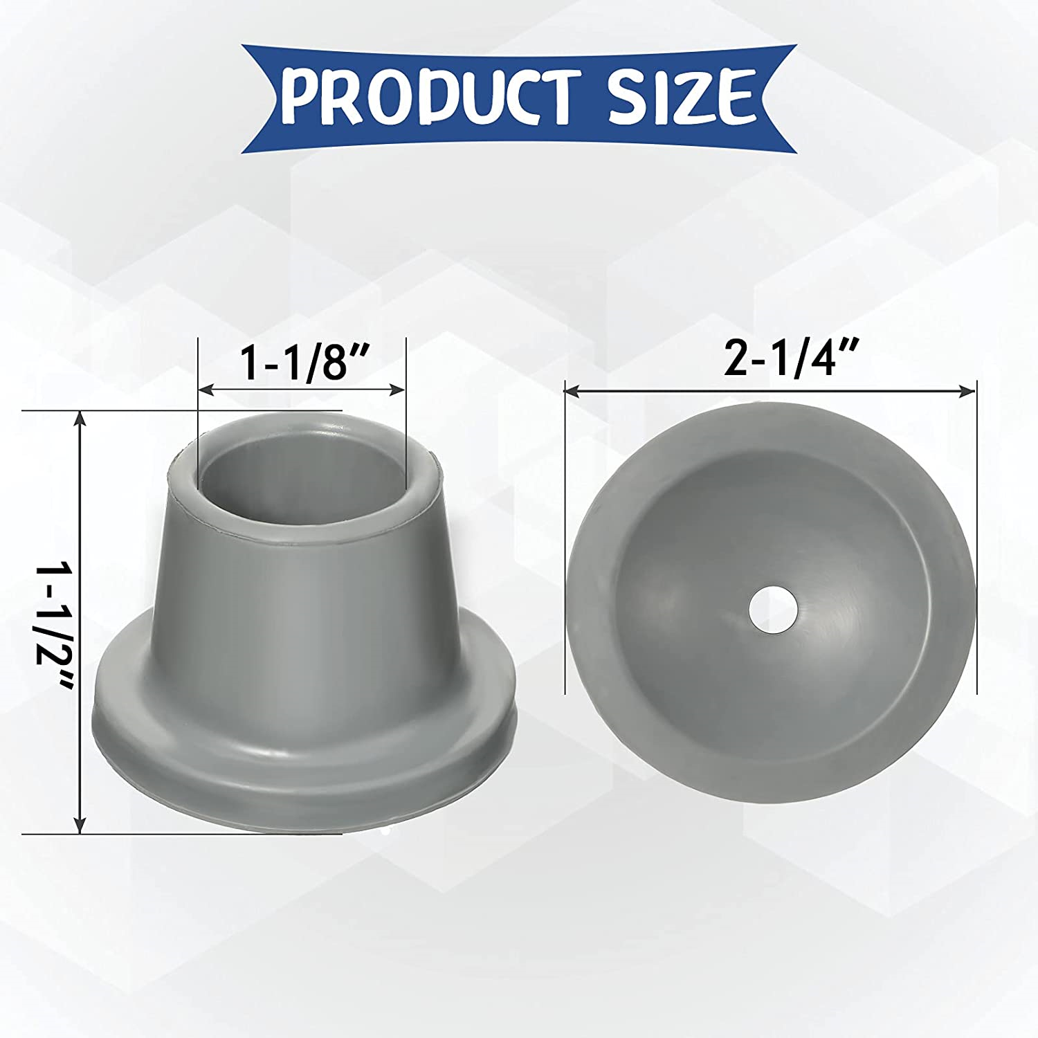 8 Pieces Replacement Rubber Feet for Shower Stool Chair Nonslip Chair