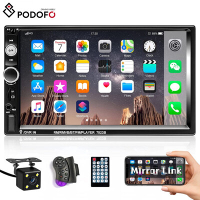 7 Zoll Doppel 2Din Autoradio Stereo Bluetooth USB TF FM AUX MP5 Player + Kamera