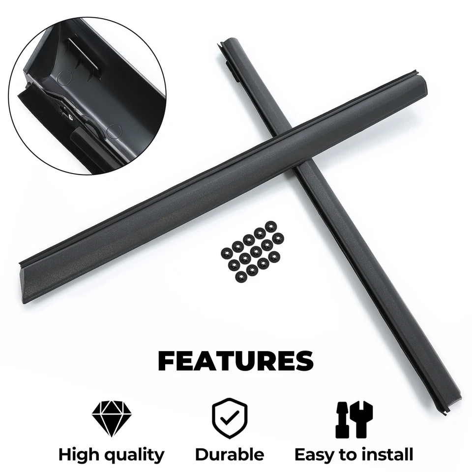 For Camaro / Firebird DP92 1982-1992 Inner Door Panels Top Rails w/ Window Felt Foto 4 de 4