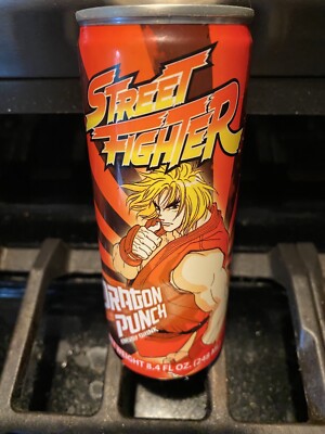 KEN Dragon Punch Street Fighter Cans V Soda 🥤 Collectors Full | eBay