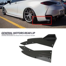 Car Rear Bumper Diffuser Splitter with Shark Fin Shape Side Skirts For INFINITI