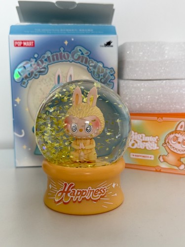 Pop Mart Big Into energy Labubu Snow Globe Crystal Ball Unboxed Happiness - Picture 4 of 8