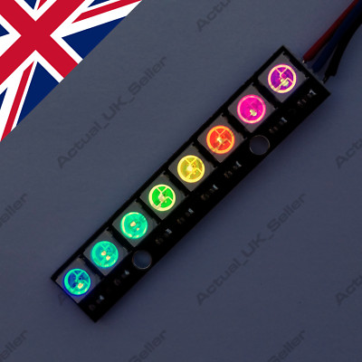 🇬🇧 2pcs NeoPixel-compatible stick 8 eight addressable WS2812/WS2812B ...
