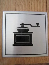 Aluminum Metal Tile Coffee Grinder 4 1/4" Mid Century Vintage