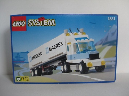 Lego Town Classic Town CARGO 1831 -1 Maersk Line Container Lorry New Sealed - 第 1/1 張圖片