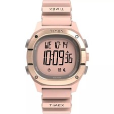 Timex TW5M35700 Command LT Women's Sport Digital Chrono Watch Pink Resin Band