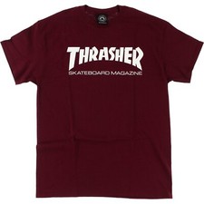 Thrasher Skate Mag T-Shirt - MEDIUM Maroon/White