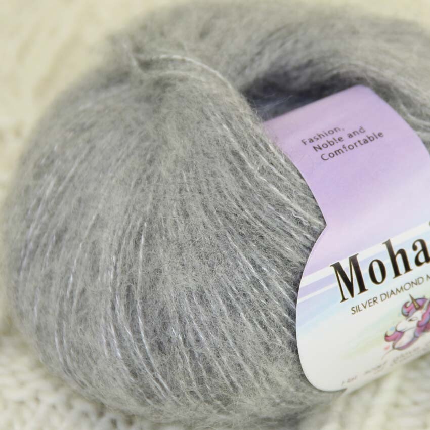 Sale 1BallsX25gr Fluffy Soft Mohair Lace Shawl Rugs Blankets Crocheted