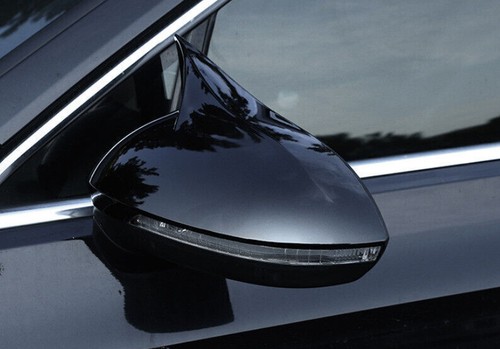 For VW Arteon CC 2019-2023 Gloss Black OX Horn Rear View Mirror Cap Cover Trim - Picture 3 of 14