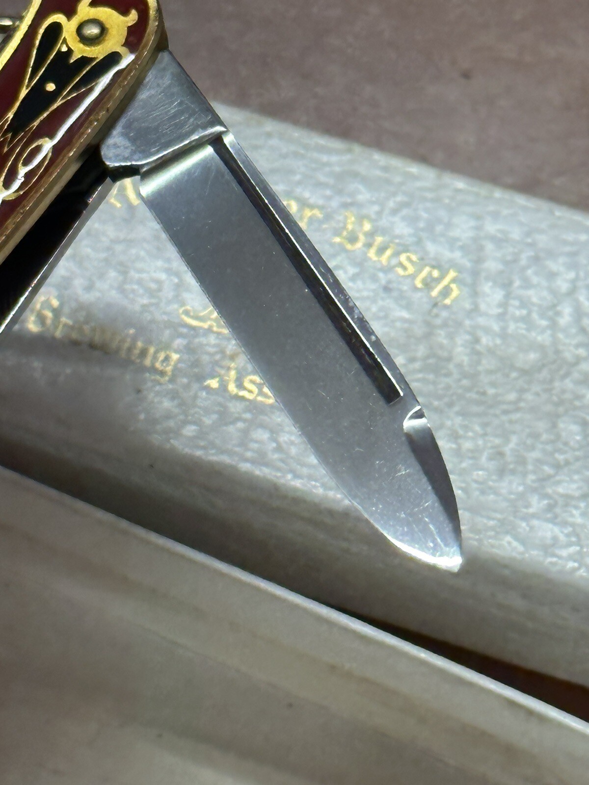 Adolphus Bush Budweiser 100th Anniversary New In Box Pocket Knife