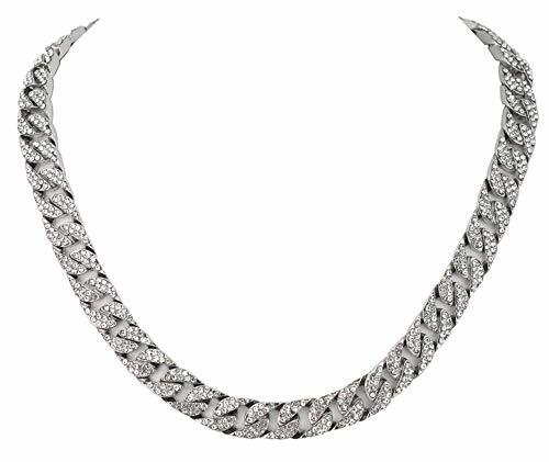 Charles Raymond Iced Hip Hop Gold Tone CZ Miami Cuban Link Chain Choker Neck TC - Picture 31 of 45