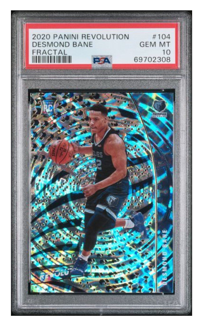 2020 REVOLUTION FRACTAL #104 DESMOND BANE PSA 10 RC Rookie Memphis GRIZZLIES