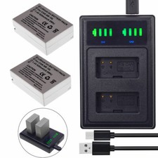 2 NB-10L Battery Slim Charger For Canon Powershot G1X G3X G15 G16 SX50 HS SX40HS
