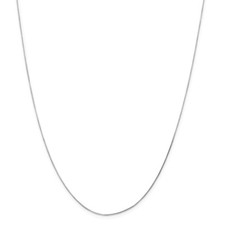 14k White Gold .70mm Octagonal Snake Chain Necklace 16 Inch