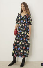Miss Selfridge Midi Tea Dress in Floral ASOS US Size 8