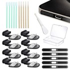 8 Packs New Dust Plug, Phone Accessories for iPhone 16 15 Plus/Pro/1Pro Black