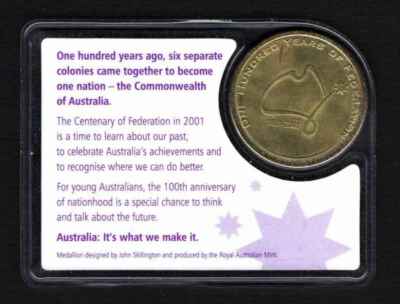 AUSTRALIA 1901-2001 Centenary of Federation Medallion | eBay
