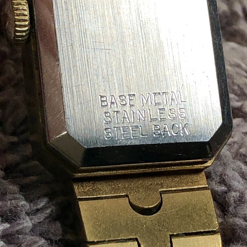 Vtg Baylor Women Fashion Swiss Made Gold Tone Mechanical Wind 17mm Watch 5 3/4" - Picture 9 of 12