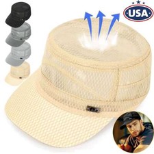 Summer Men's Mesh Flat Cap Army Hat Cadet Castro Military Patrol Baseball