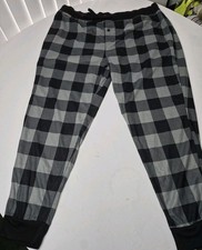 George Unisex 2XL Pj Lounge Pants Gray Black Check