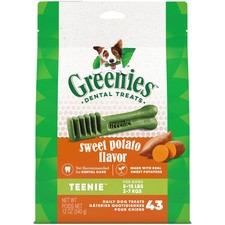 GREENIES TEENIE 12 Oz Sweet Potato Natural Dog Dental Treats for Small Dogs