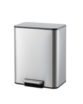 3.4 Gallon Small Bathroom Trash Can, Stainless Steel Garbage Can with Quiet S...