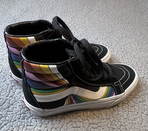 Vans SK8 Hi Reissue Refract True schwarz-weiß mit mehreren Farben Damengröße 5 - Bild 3 von 12