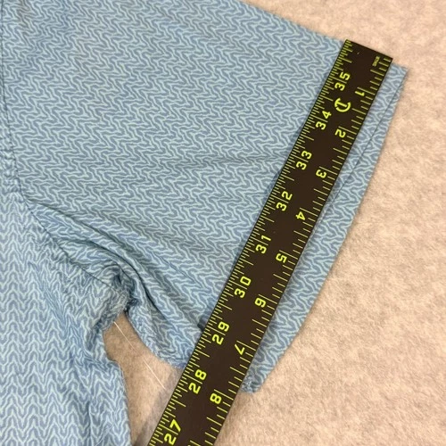 Hurley Men XL Blue Geometric Stretch Short Sleeve Button Down Shirt CQ3998 image 8