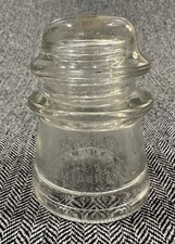 Hemingray 17 Clear Glass Insulator 65-42, Made in USA