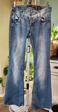 Vintage Paris Blues Jeans Stretch Size 5, Medium Light Blue Denim Wash, flared