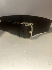 Banana Republic Woman's Leather Wide Dress Belt, Brown, S Made in USA