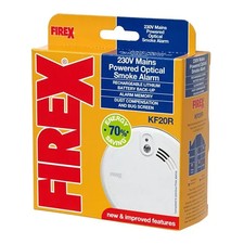 Kidde KF20R Mains Powered Optical Smoke Alarm With Rechargeable Back Expiry 2030