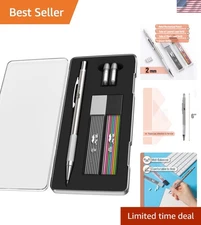 Professional 2mm Mechanical Drafting Pencil with Leads & Erasers Included