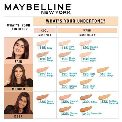 Maybelline New York Fit Me Liquid Foundation, Matte & Poreless, 18ml