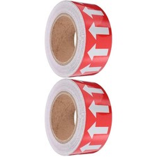 Reusable Red Arrow Decals for Pipe Indication Self Adhesive Durable Stickers