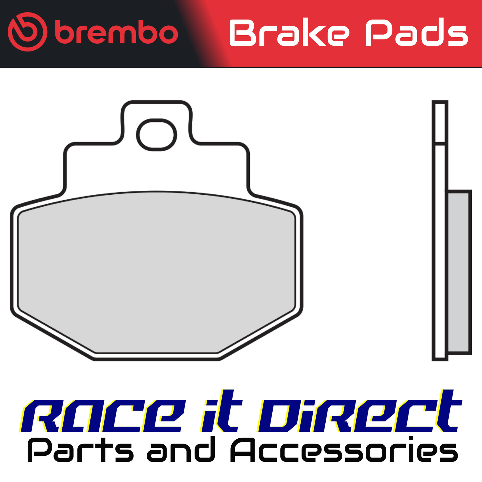 Brake Pads for VESPA GTV 250 IE 2010-2011 Rear Scoot Brembo