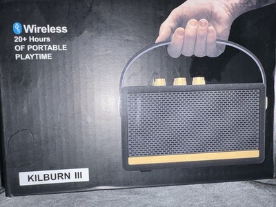 Marshall Kilburn III Portable Wireless Bluetooth Speaker - Black and Brass