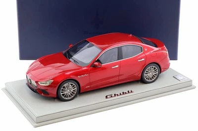 1:18 BBR Maserati Ghibli MY19 Limousine Rosso Potente Version Concessionnaire - Photo 1/4