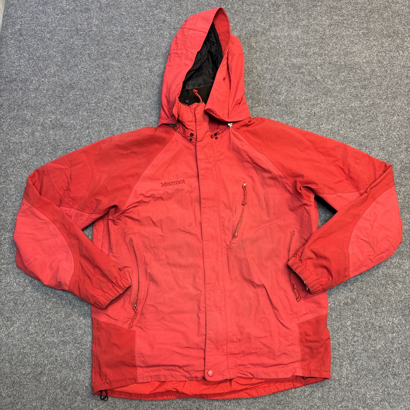 Marmot Women’s Red Gore-Tex Hooded Full Zip Jacket Sz M