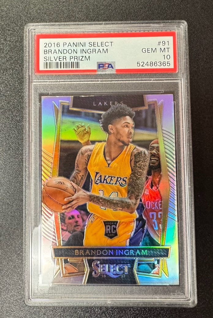 2016-17 Select Brandon Ingram Concourse Silver Prizm Rookie Card RC #91 PSA 10