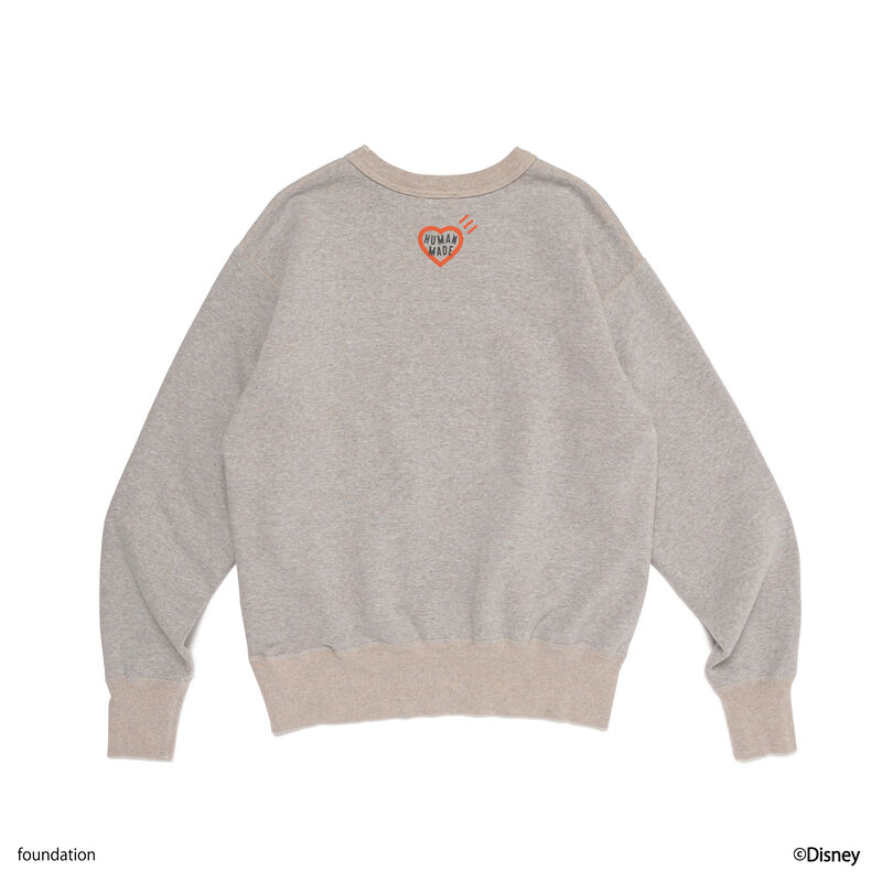HUMAN MADE Mickey Mouse Club Tsuriami Sweatshirt Gray XX31CS005 | eBay