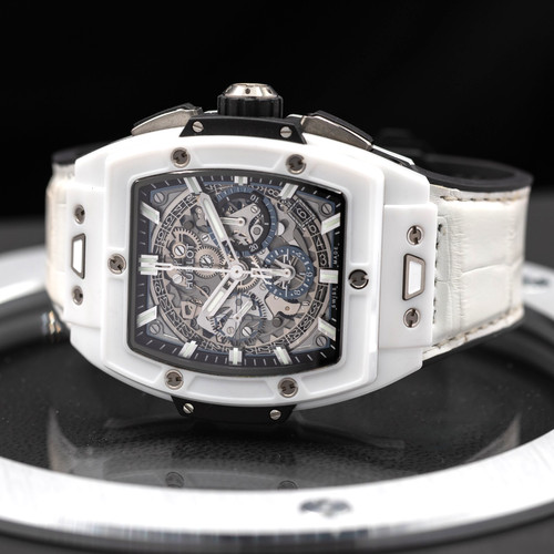 Hublot Spirit of Big Bang in White Ceramic, 42mm under warranty w/ extra strap!