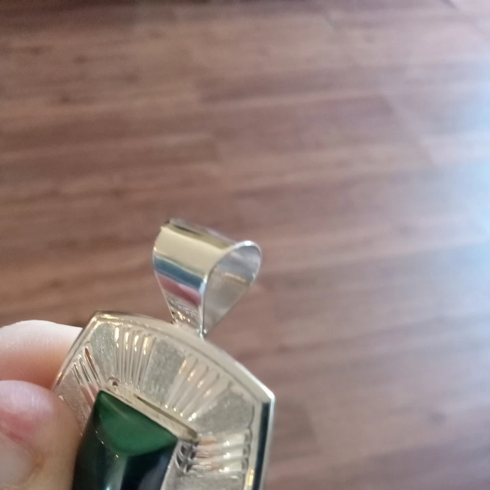 Colgante de malaquita de plata 925 Jay King nuevo con etiquetas Foto 3 de 3