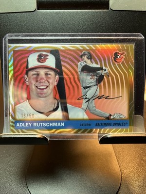 2025 Topps Chrome Platinum Gold Vibrations Adley Rutschman 34/50 Orioles #99