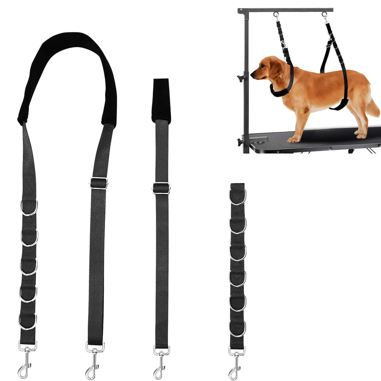 Sangle de bain pour chien réglable pour un toilettage à la maison sans stress