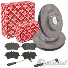 FEBI BREMSSCHEIBEN 300mm + BEL&Auml;GE VORNE passend f&uuml;r MERCEDES C-KLASSE W203 W209
