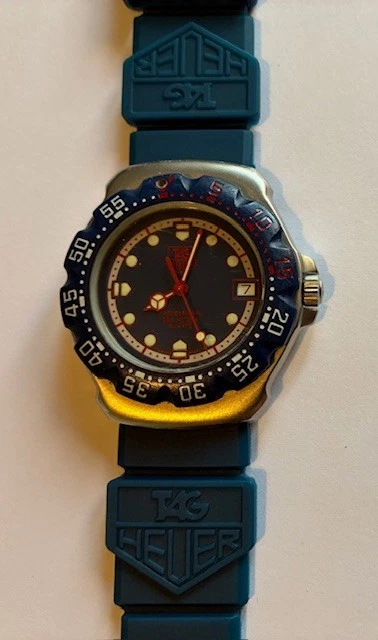 TAG Heuer Formula 1 Dark Blue Rubber Strap 18mm – For 90s F1 Midsize Watches. - Image 4 of 4