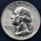 1947 S Washington Quarter 25c Silver BU UNC GEM Brilliant Uncirculated #97317
